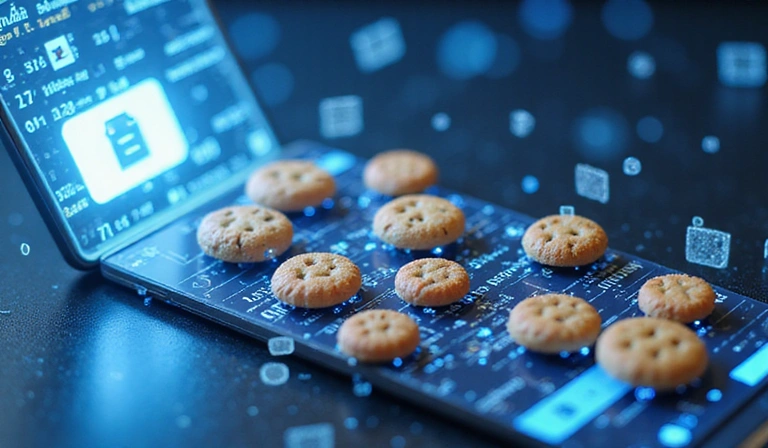 Ilustración de cookies de internet como pequeños archivos de datos